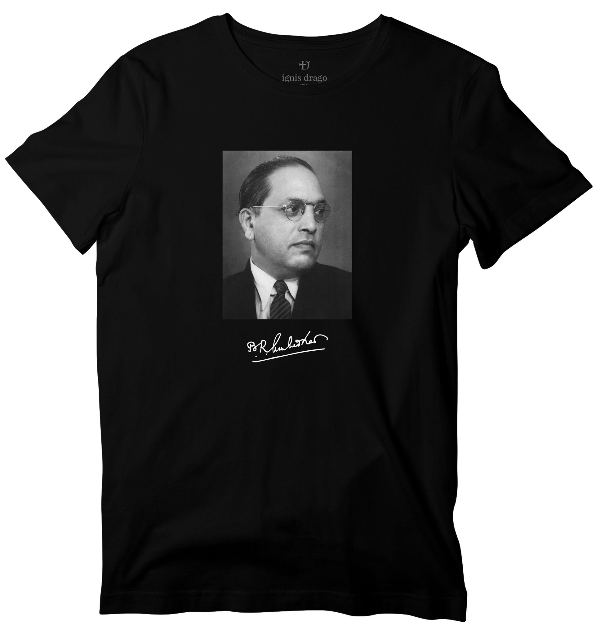 B. R. Ambedkar T-shirt-36 - XS / Black