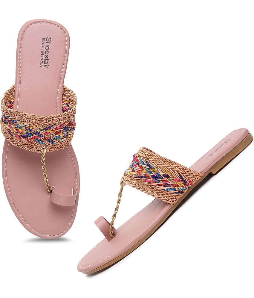Shoestail PeachPuff Flats