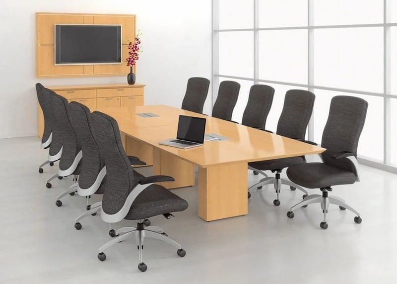 Rectangular 8 Seater Office Conference Table, Without Storage