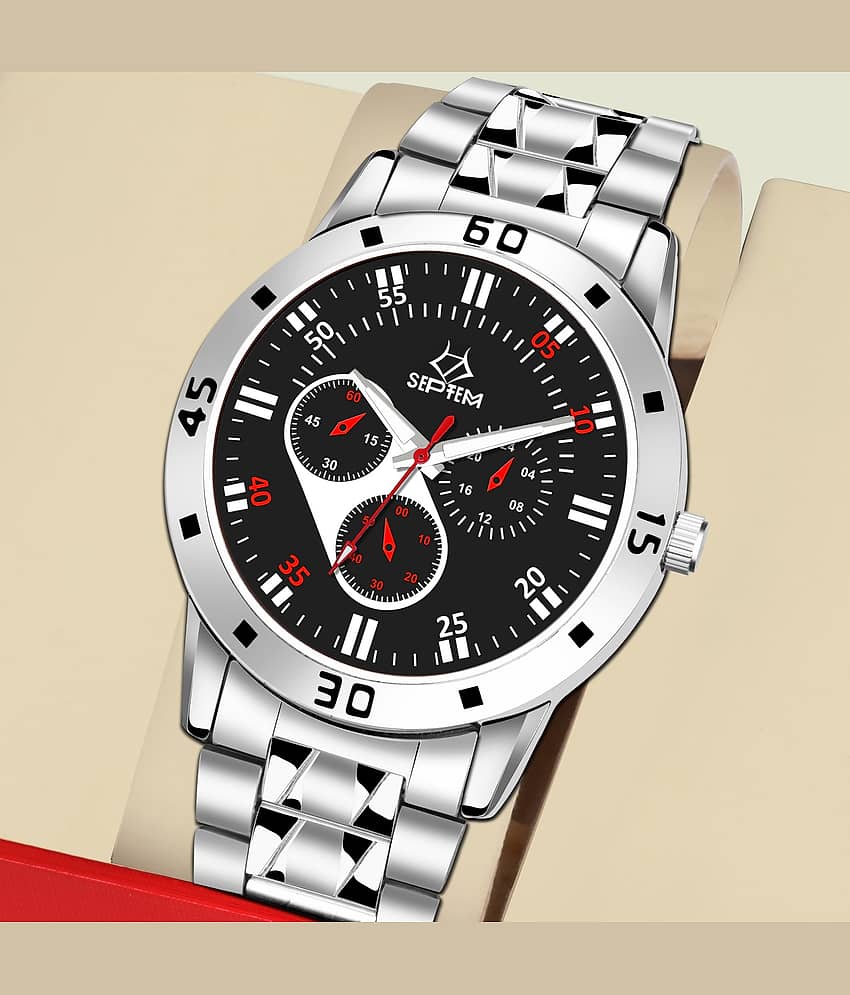 Septem Silver Stainless Steel Analog Men's Watch