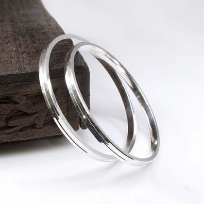 Indian Real Sterling Silver Small  Bangles Bracelet (Kangan) Pair - 5.4 CM