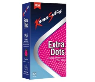 Kamasutra Extra Dotted Condoms  3 Pack