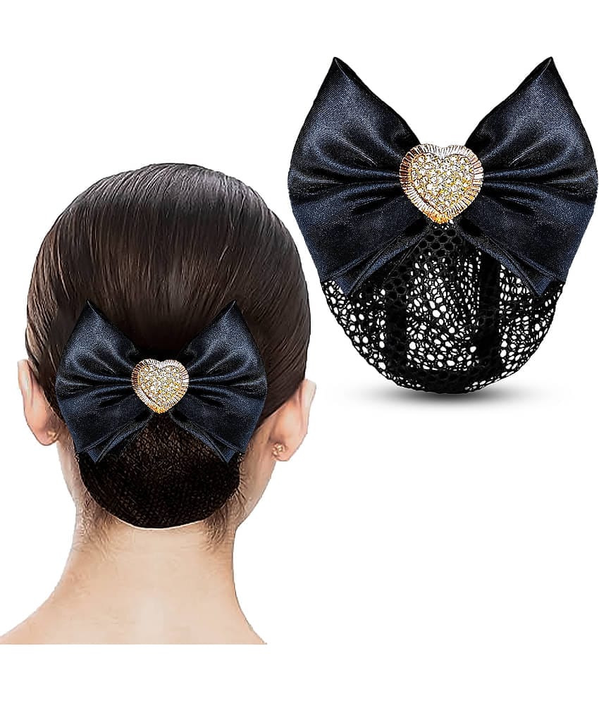 LYKAA Black Bun Clip ( Pack of 1 )