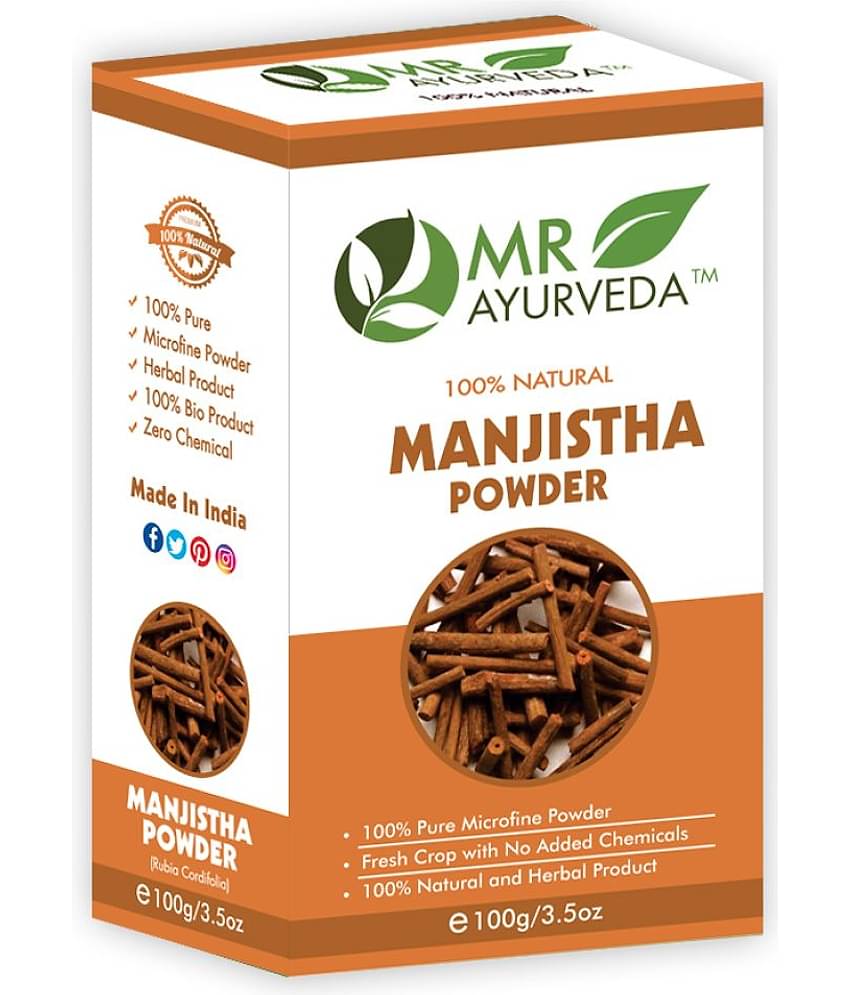 MR Ayurveda 100% Organic Manjistha Powder Face Pack Masks 100 gm