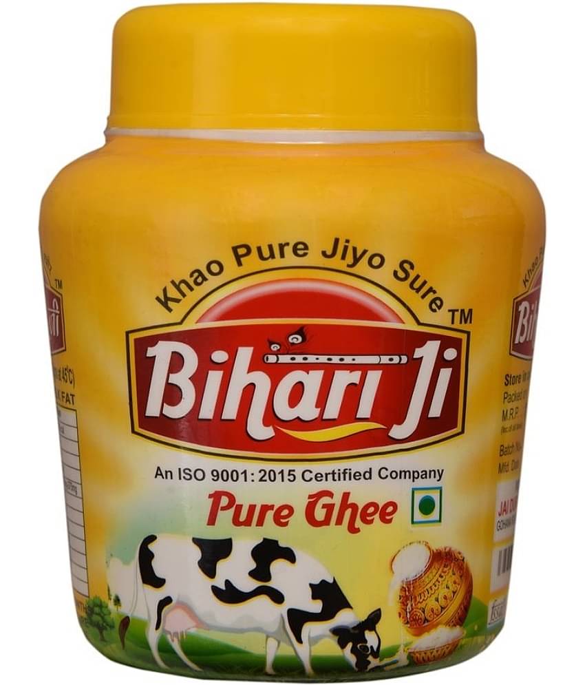 Bihari ji Pure Ghee for Better Digestion and Immunity 1L jar-1 Ghee 1 L
