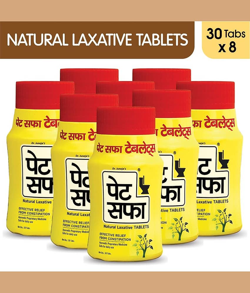 Pet Saffa Natural Laxative Tablets 30 Tablets, Pack of 8 (Helpful In Constipation, Gas, Acidity, Kabz), Ayurvedic Medicine
