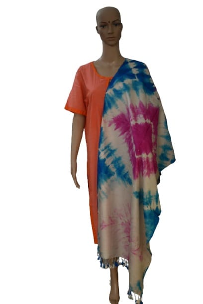 Pure organic Tussar Eri Printed Stole