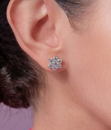 Iqra Silver Stud Earrings | 22KT Gold Vermeil-Yellow Gold