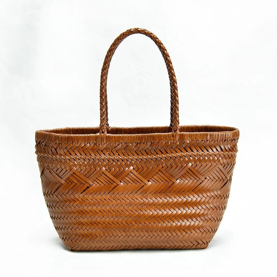 Women'S Bags Large Capacity Totes Fashion Woven Vegetable Basket Pack Split Leather Handmade Ladies Handbag Retro Style