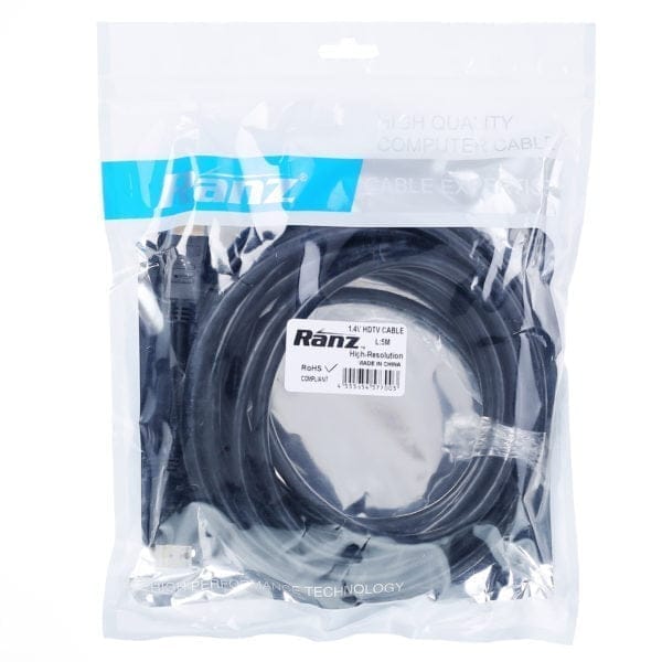 HDMI to HDMI (Male-Male) Cable 1.4V High-Speed with Ethernet - 5Mtr (Black)