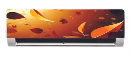 DreamKraft Decorative Beautiful Leaves Abstract AC Sticker (Multicolor PVC Vinyl, 30cm X 91cm)