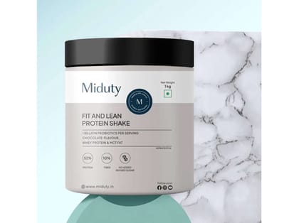 Miduty Fit and Lean Protein Shake,  2.2 lb  Chocolate