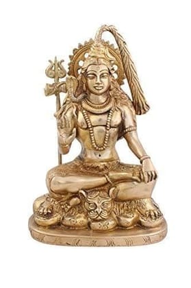 Arihant Craft� Hindu God Shiva Idol Hand Work � 24.5 cm (Brass, Gold) Arihant Craft� Hindu God Shiva Idol Hand Work � 24.5 cm (Brass, Gold)