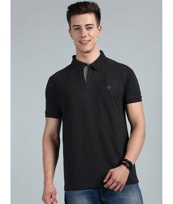 Lux Cozi Cotton Regular Fit Solid Half Sleeves Men's Polo T Shirt - Black ( Pack of 1 )