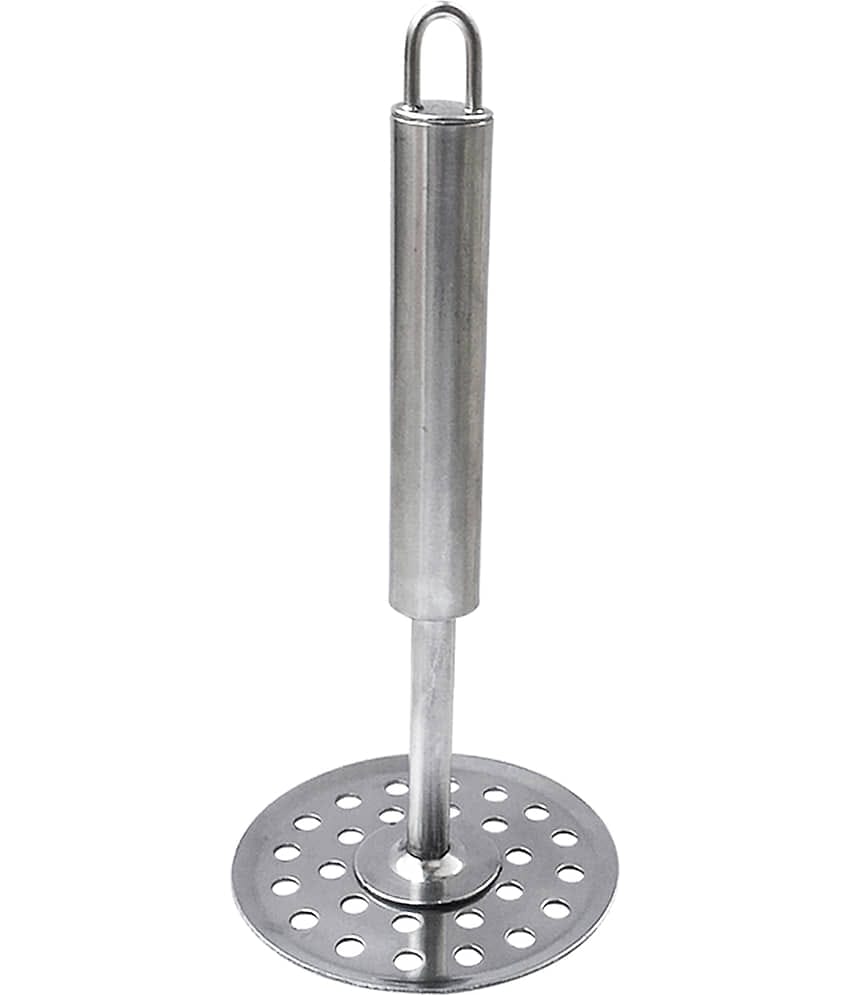 JISUN Silver Stainless Steel Potato Masher ( Pack of 1 )