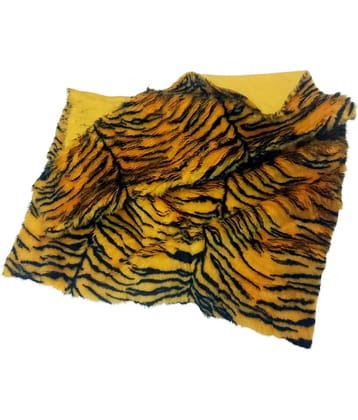 Vardhman Fabric Carpet Fur Cloth Yellow Tiger Print Used for,Toys Making ( Pack of 1 )