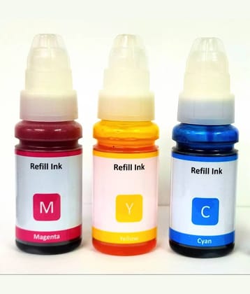 TEQUO Ink For Gi-790 G3010 Multicolor Pack of 3 Cartridge for GI-790 INK Printers G1000,G1010,G1100,G2000,G2002,G2010,G2012,G2100,G3000,G3010,G3012,G3100