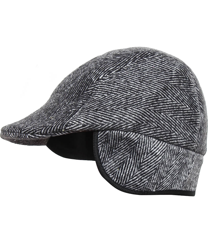 Zacharias Men's Striped Golf Cap with Earmuff (EG-03)