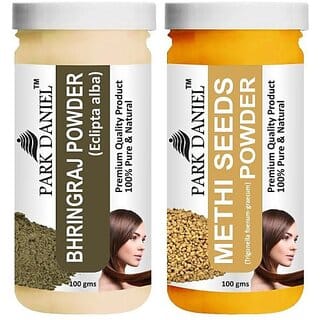 PARK DANIEL Pure & Natural Bhringraj Powder & Methi Powder Combo Pack (200 ml)