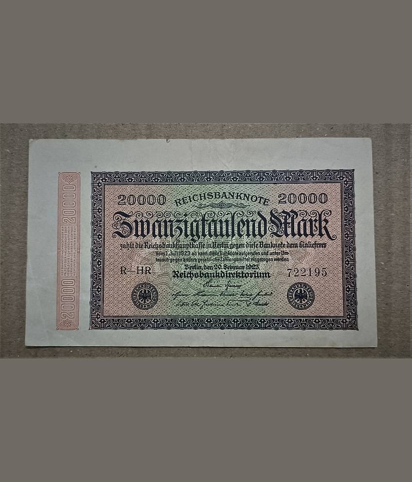 SUPER ANTIQUES GALLERY - VINTAGE ISSUE GERMANY 20000 MARK 1923 1 Paper currency & Bank notes