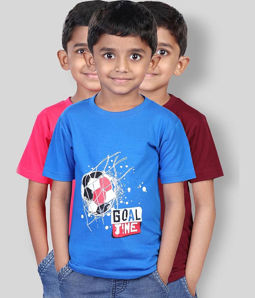 JILZ Pack of 1 Boys Cotton T-Shirt ( Multi Color )