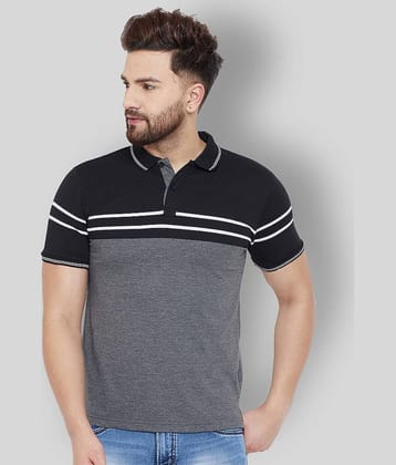 AUSTIN WOOD Pack of 1 Cotton Blend Regular Fit Colorblock Half Sleeves Men's Polo T Shirt ( Grey )