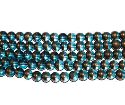 Lustre Designer Glass Beads For Jewellery Making. (10 MM) , LGB-025-1 String 30 Piece / 10 MM