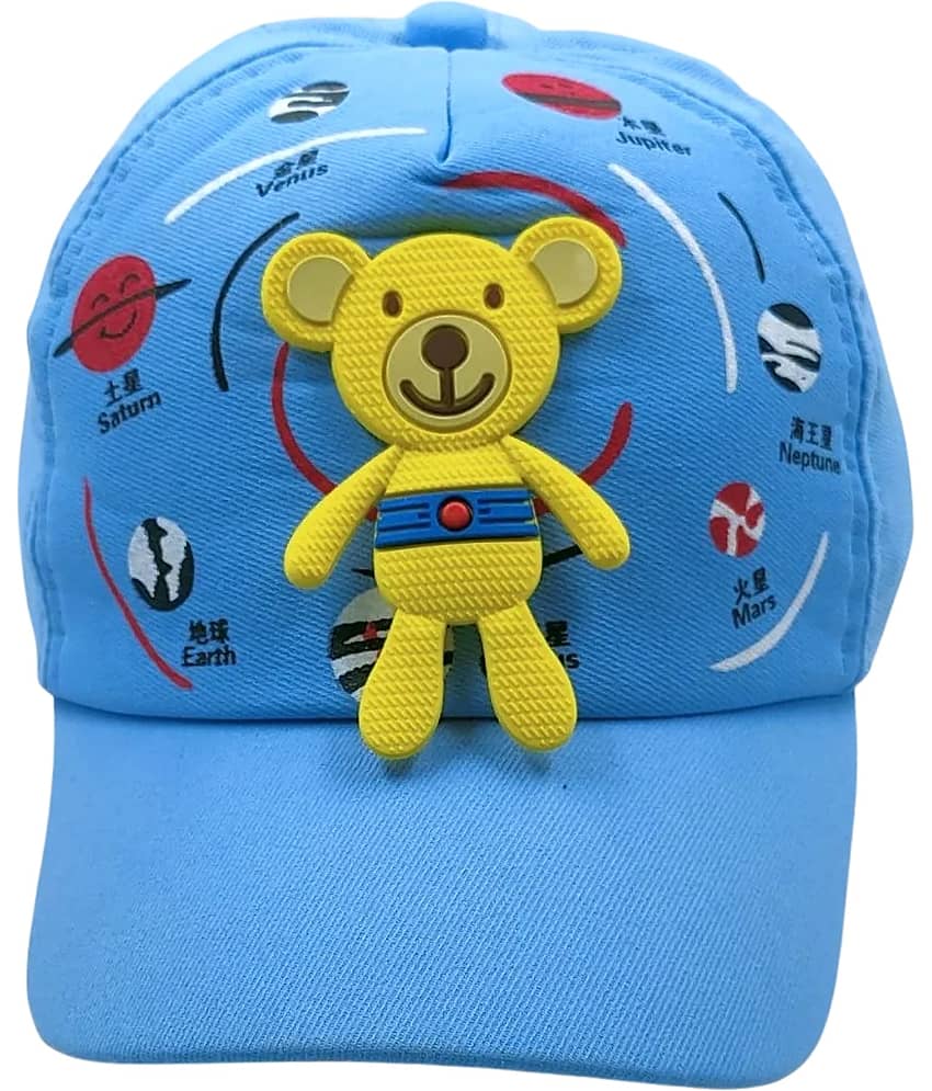 Zacharias Girl's Kids Cotton Beret Golf Cap kc-25 (Blue_1-4 Years) (Pack of 1)