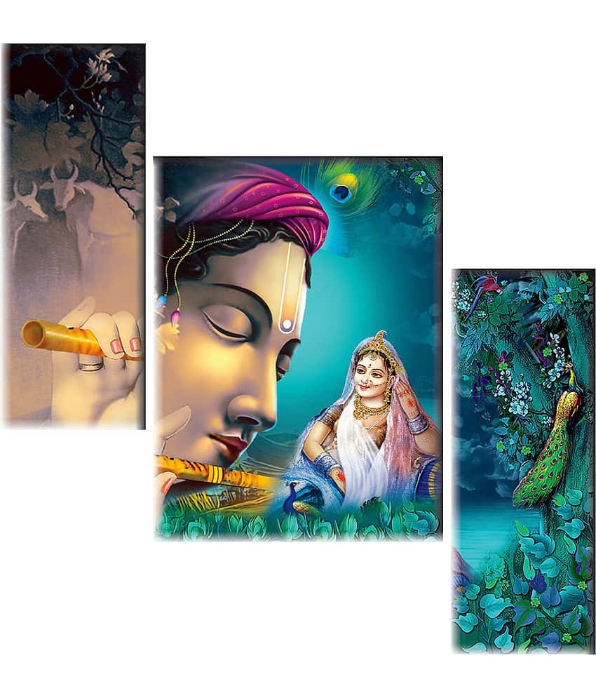 Saf Radha krishna modern art MDF Painting Without Frame