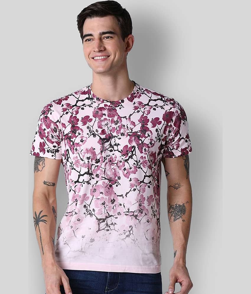 Huetrap Pack of 1 Cotton Regular Fit Men's T-Shirt ( Pink )