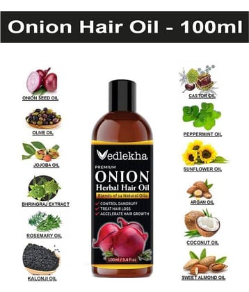 Vedlekha - Hair Growth Onion Oil 100 ml ( Pack of 1 )