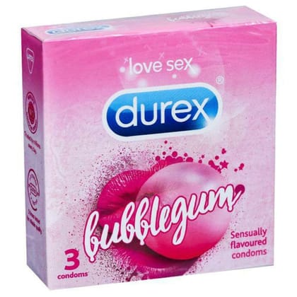 Durex Extra thin Bubblegum Flavoured Condoms For Men- 3s