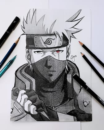 6th Hokage Pencil Sketch for Gifting & Home Decor