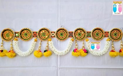Multi Ring with Marigold Flowers, Vintage Traditional Multi Zula Pearl Plastic Beads Handmade