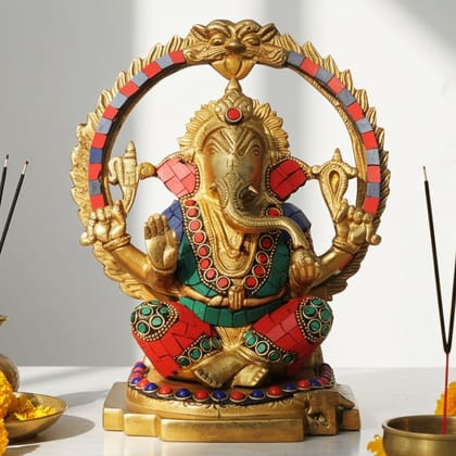 Brass Showpiece Ganesh Ji (BSMAS1005 G)
