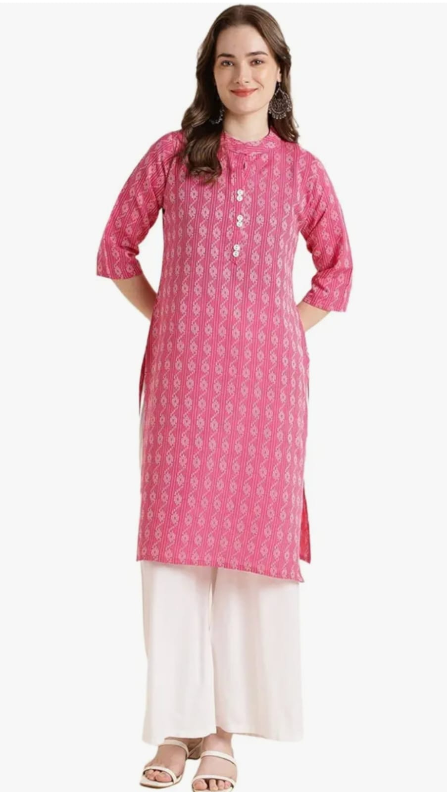 Cotton Blend Straight kurti