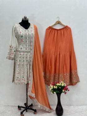 Party Wear Beautiful Top Bottom And Dupatta With Dimond Work Party Wear Beautiful Top Bottom And Dupatta With Dimond Work