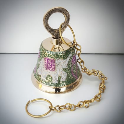 Brass Hanging Temple Pooja Bell, Hanging Bell, Height : 4.8 Inch (FMAS641 A)