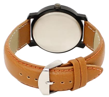 Black Plain Analog Watch for Men LR20