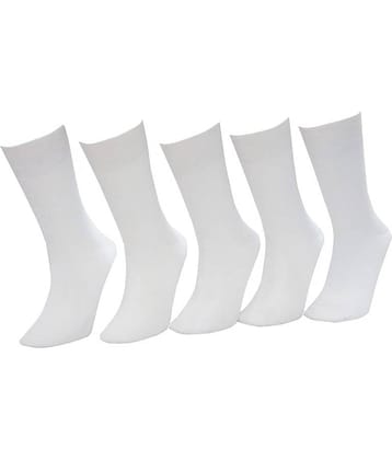 Tahiro White Casual Full Length Socks Pack of 5