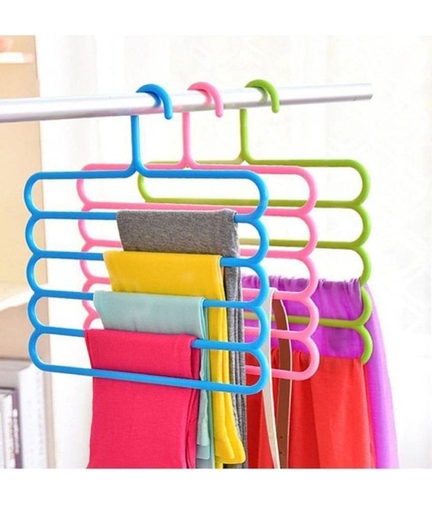 Mahek Accessories - Plastic Multifunctional Hangers ( Pack of 3 )