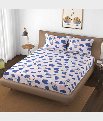 HIDECOR Microfiber Double Bedsheet ( Blue )
