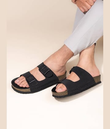 Fentacia Black Men's Slide Flip Flop