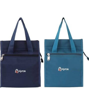 Kyros Blue Polyester Lunch Bag Pack of 2