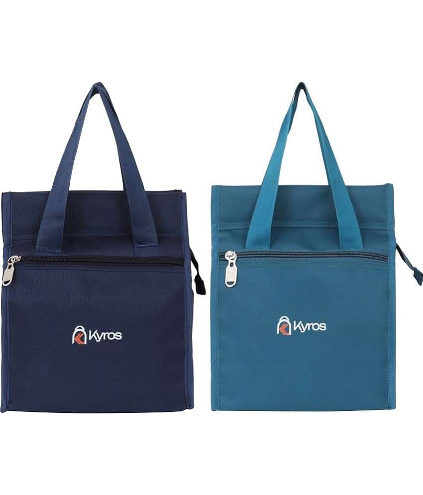 Kyros Blue Polyester Lunch Bag Pack of 2