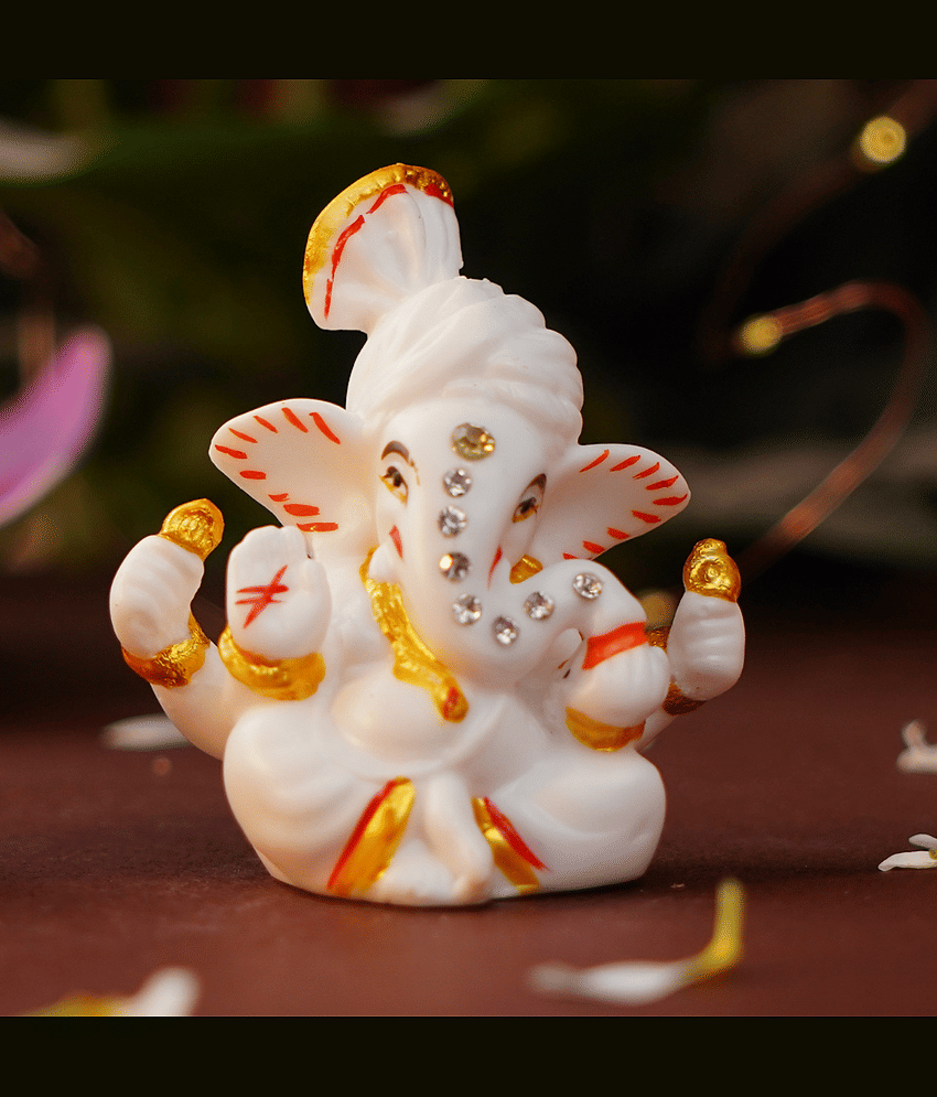 ServDharm Resin Lord Ganesha Idol ( 6.5 cm )
