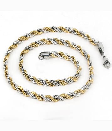 FASHION FRILL Gold Plated Chain ( Set of 1 )