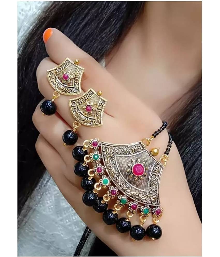 Sunhari Jewels - Golden Mangalsutra Set ( Pack of 1 )