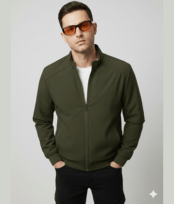 LOVE LONDON Polyester Men's Biker Jacket - Black ( Pack of 1 )