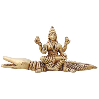 Brass Ganga Ji God Idol Statue, Height : 2.7 Inch (BSMAS814 B)